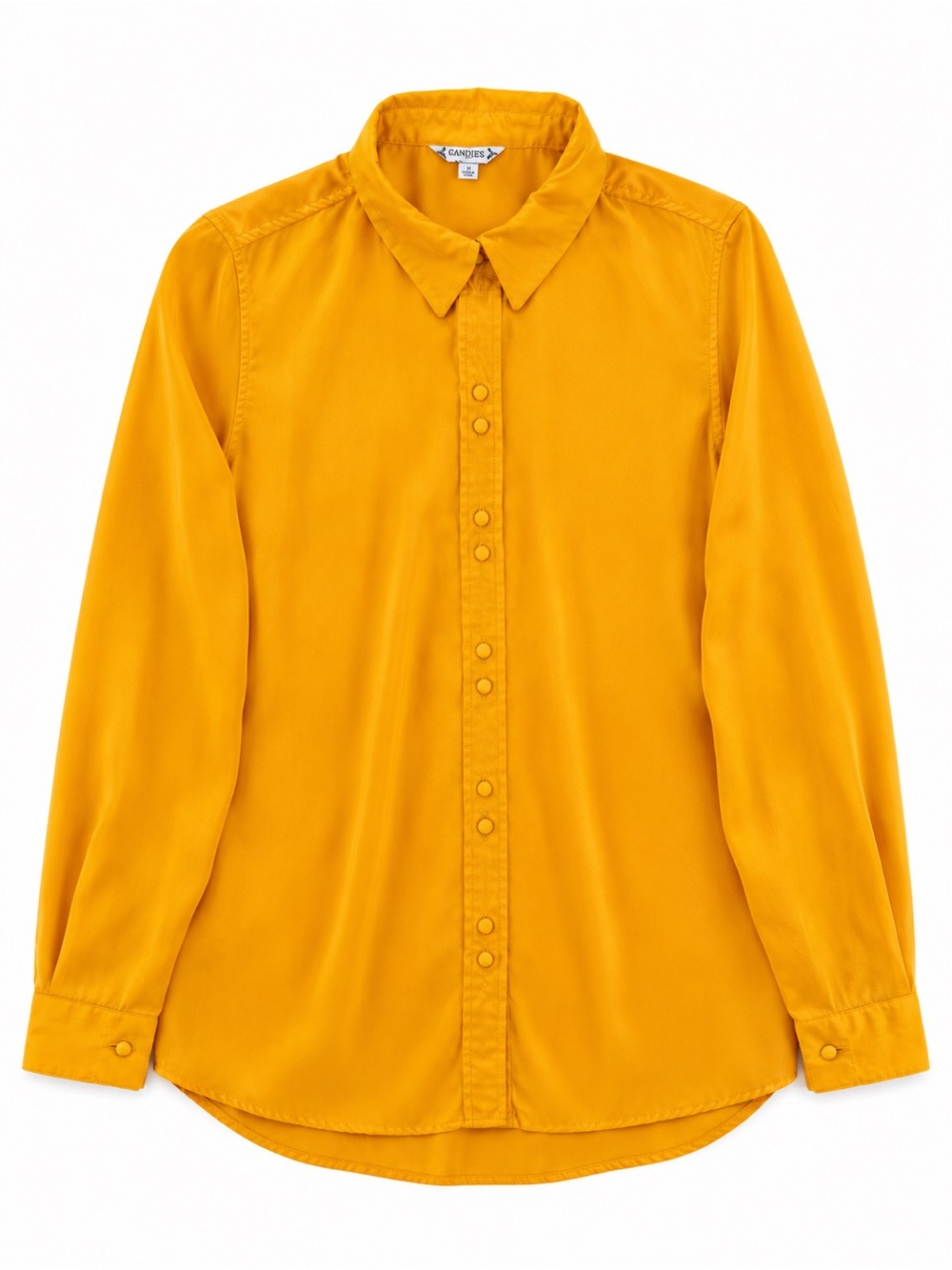 Nanette Lepore Long Sleeve Blouse mustard yellow size S button-up